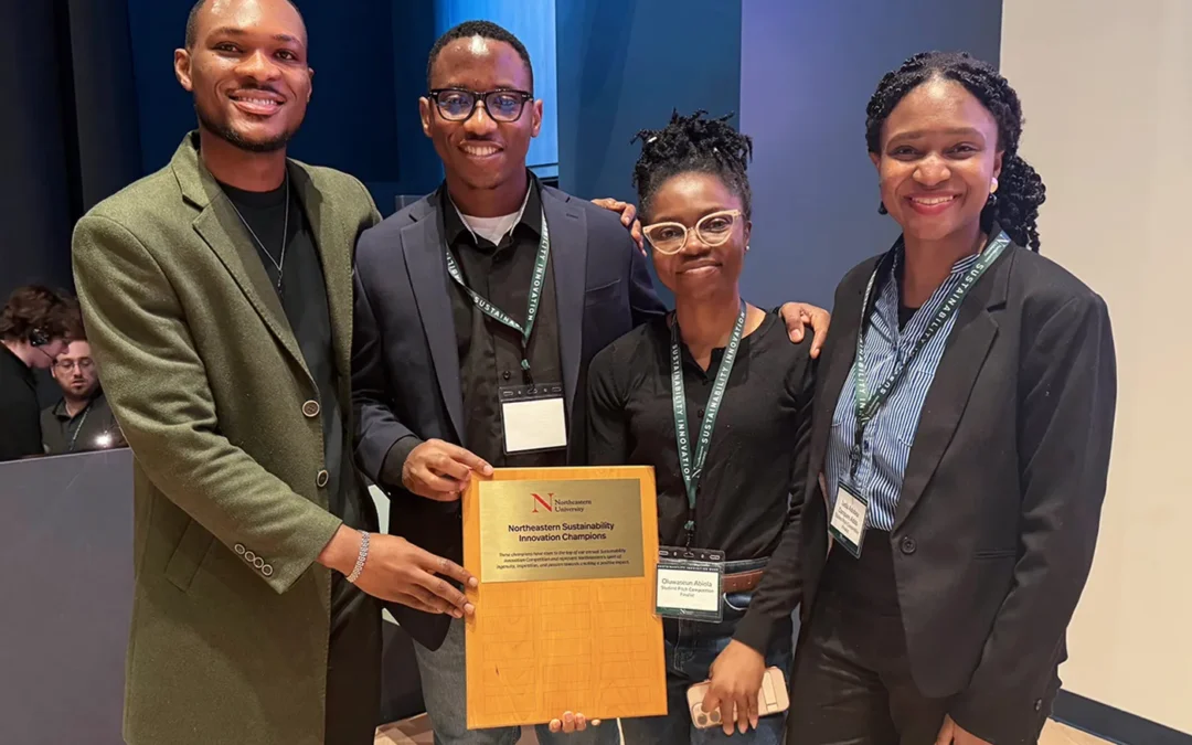 How four award-winning Northeastern students researched ways to cut food waste in campus dining halls